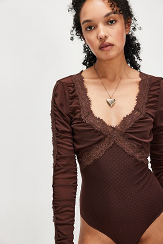 Forever Young Bodysuit By Intimately At Free People In Chicory Coffee, Size: XS