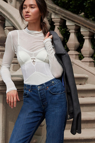 Night After Night Bodysuit by Intimately at Free People in White, Size: L
