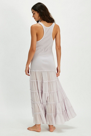 Noteworthy Maxi Slip by Intimately at Free People in Lilac Marble, Size: XL