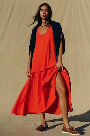 Herron Drop-Waist Maxi by free-est at Free People in Cherry Tomato, Size: Small