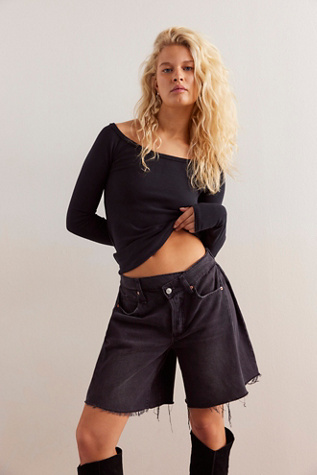 We The Free Chloe Long-Sleeve Tee at Free People in Black, Size: Small