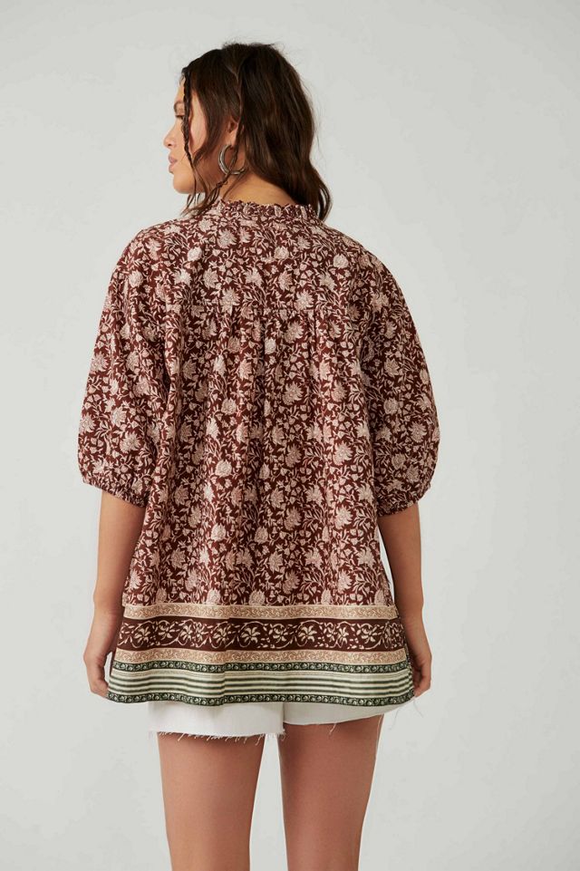 Border Batik Buttondown #1