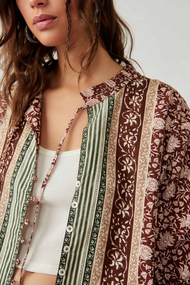 Border Batik Buttondown #2