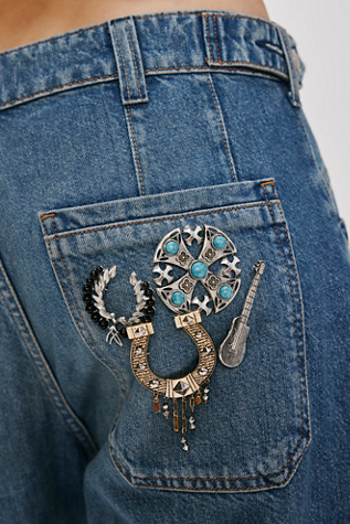 Blue Jean Dreams Brooch at Free People in Silver/Turquoise