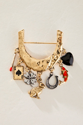 Charming Darling Brooch At Free People In Gold Horseshoe