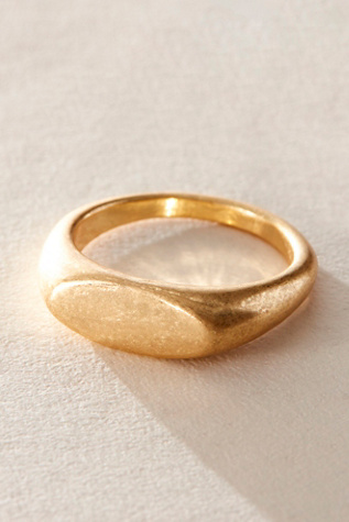 Tough Love Pinky Ring by Free People in Gold, Size: 5