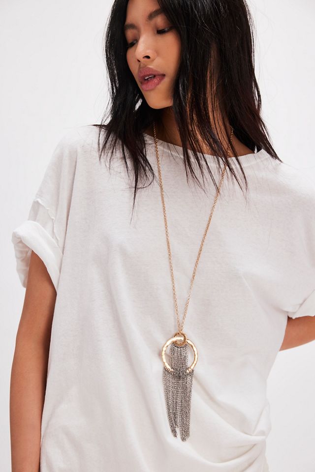 Mari Fringe Pendant Necklace #3