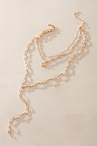 Stassi Long Necklace at Free People in Gold