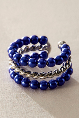 Gala Pinky Ring by Free People in Blue