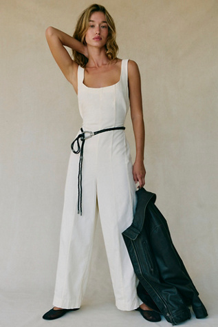 Kirstie Jumpsuit by free-est at Free People in Wet Plaster, Size: Small