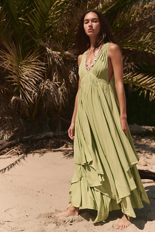 Giovanna Strappy Maxi by free-est at Free People in Leaf Green, Size: Small