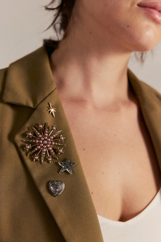 Sun Baby Brooch by Free People in Gold