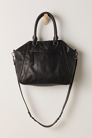 Leila Leather Tote At Free People In Black