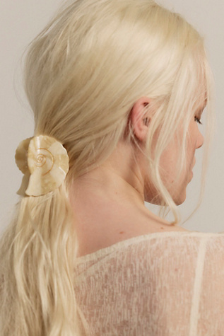 Solar Eclipse Hand-Painted Claw Clip at Free People in Spiral Shell