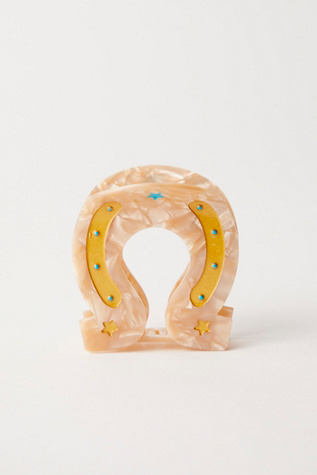 Solar Eclipse Hand Painted Claw Clip at Free People in Lucky Horseshoe