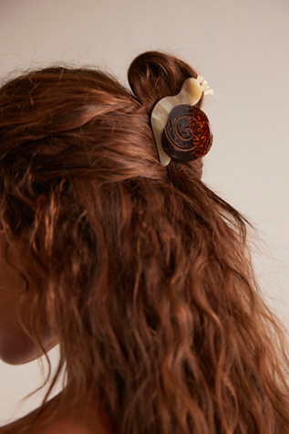 Solar Eclipse Hand Painted Claw Clip at Free People in Brown