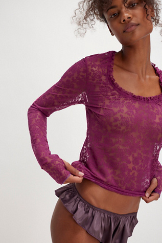 Turning Heads Long Sleeve By Intimately At Free People In Amaranth, Size: XS