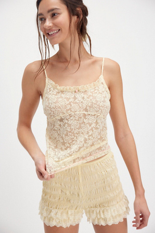 Turning Heads Cami By Intimately At Free People In Butter Yellow, Size: XL