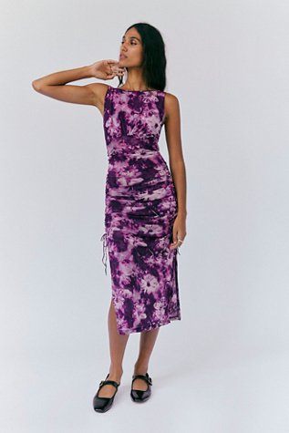 Take Me Away Midi Dress at Free People in Purple Combo, Size: Medium