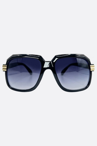 Giant Vintage Clarence Square Sunglasses by Giant Vintage Sunglasses at Free People in Black