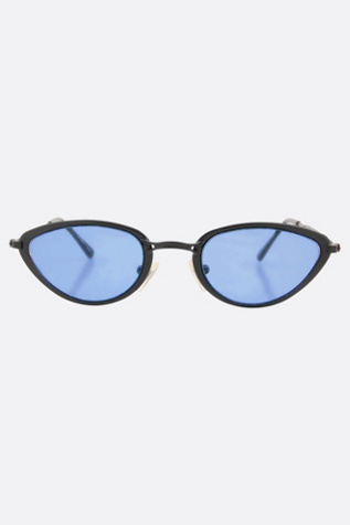 Giant Vintage Ranger Slim Angled Cat-Eye Sunglasses by Giant Vintage Sunglasses at Free People in Blue