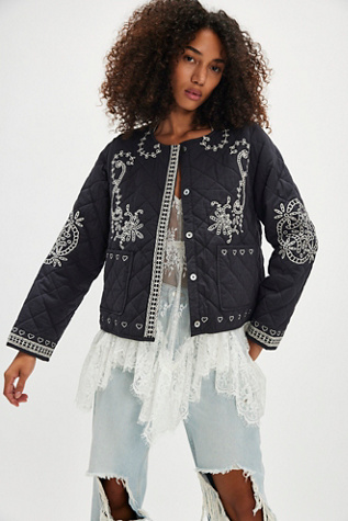 Lianna Jacket by Sissel Edelbo at Free People in Asphalt, Size: M/L