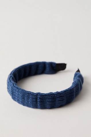 Connies Cozy Hard Headband At Free People In Navy