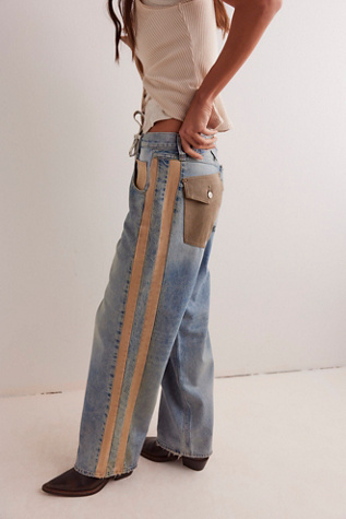 We The Free Zambi Slouchy Jeans At Free People In Safari, Size: 32