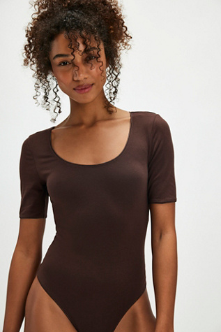 High Noon Bodysuit by Intimately at Free People in Chicory Coffee, Size: Large