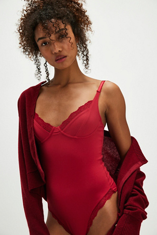 Somewhere Sometime Bodysuit by Intimately at Free People in Petals, Size: XL