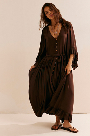 Selina Maxi at Free People in Double Espresso, Size: Large