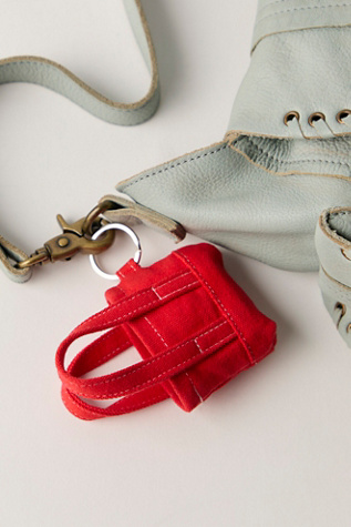 Mini Caravan Bag Charm at Free People in Red