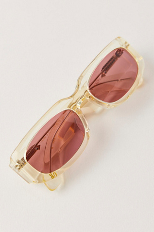 Karen Walker Zahra Sunnies At Free People In Vintage Clear/Dusty Pink