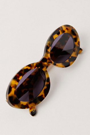 Karen Walker Rapture Sunnies At Free People In Crazy Tort/Smoke Mono