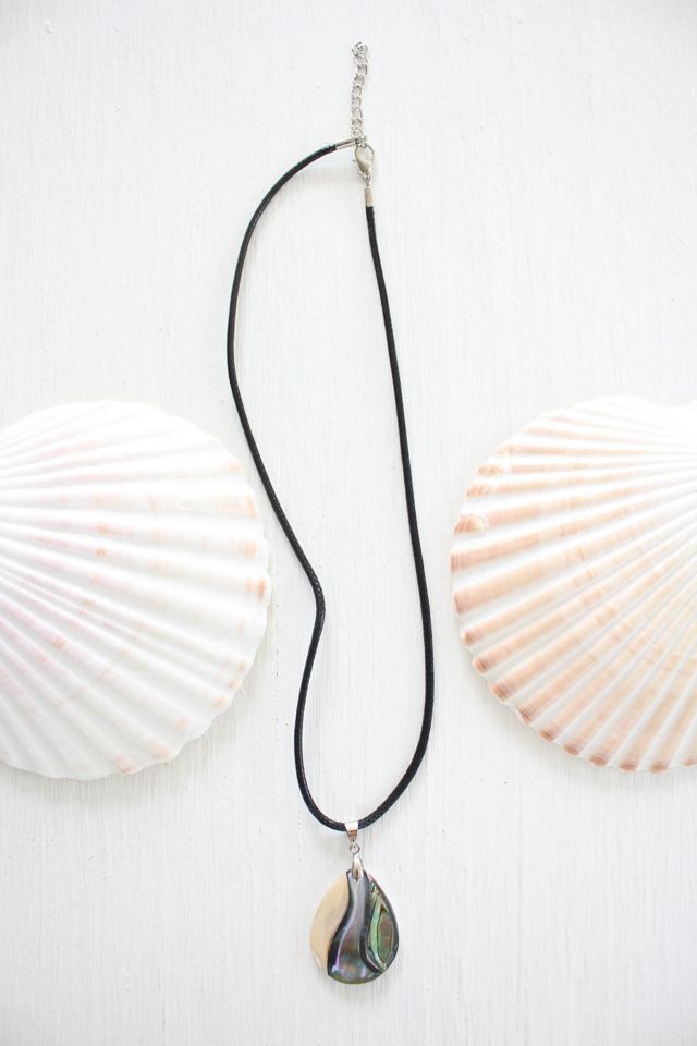 Vintage Abalone Shell Pendant Necklace Selected By Moons + Junes Vintage #2