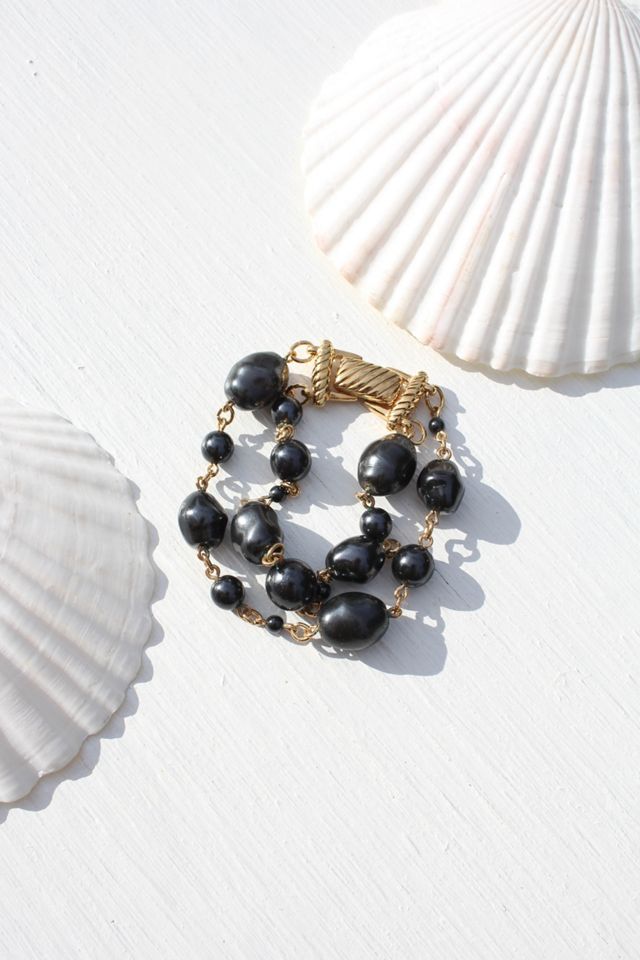 Vintage Black Pearl Bracelet Selected By Moons + Junes Vintage #1