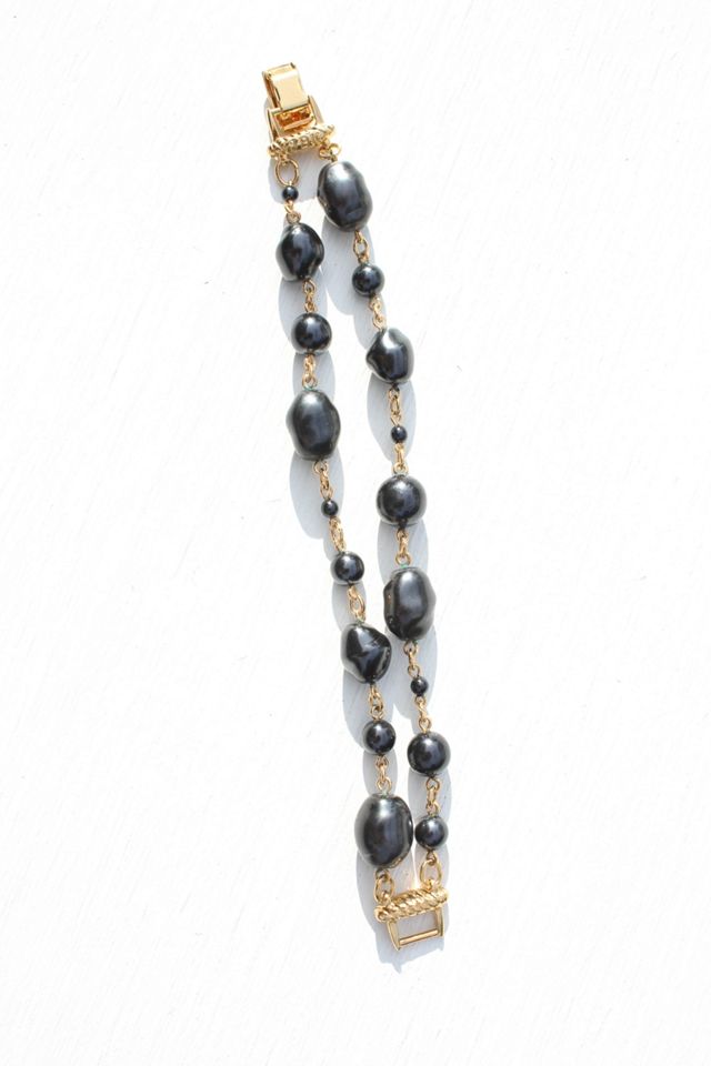 Vintage Black Pearl Bracelet Selected By Moons + Junes Vintage #2