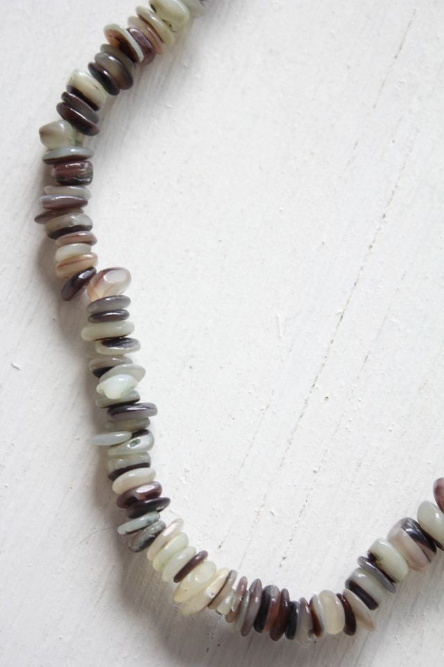 Vintage Natural Shell Heishi Surfer Necklace Selected By Moons + Junes Vintage #2