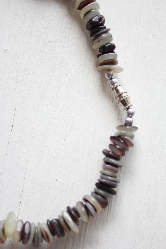 Vintage Natural Shell Heishi Surfer Necklace Selected By Moons + Junes Vintage #3