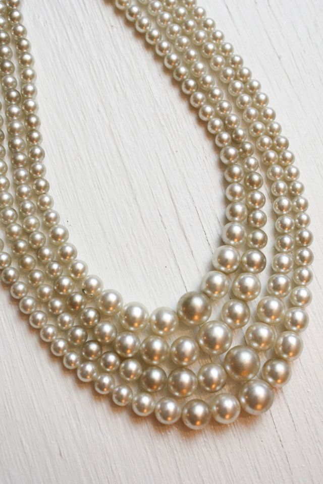 Vintage Multi-Strand Pearl Necklace Selected By Moons + Junes Vintage #1