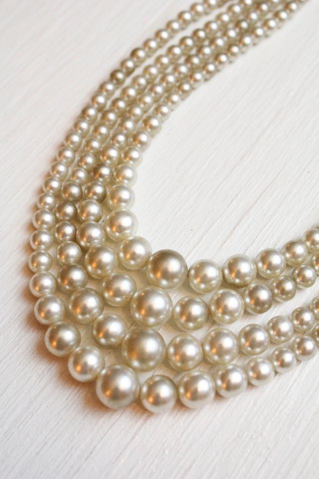 Vintage Multi-Strand Pearl Necklace Selected By Moons + Junes Vintage #3
