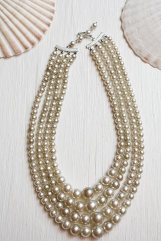 Vintage Multi-Strand Pearl Necklace Selected By Moons + Junes Vintage