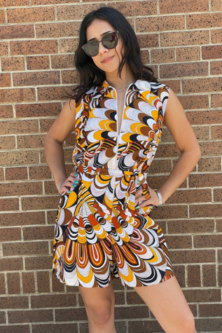 Vintage 1970's Psychedelic Romper Selected by FernMercantile