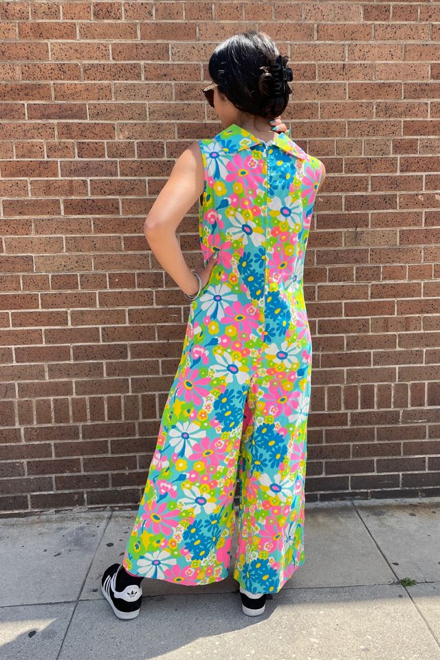 Vintage 1960's Fun Mod Flower Power Jumpsuit Selected by FernMercantile #1