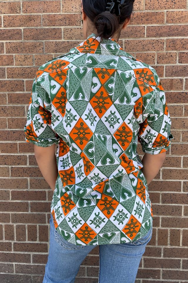 Vintage 1970's Tribal Print Shirt Selected by FernMercantile #2