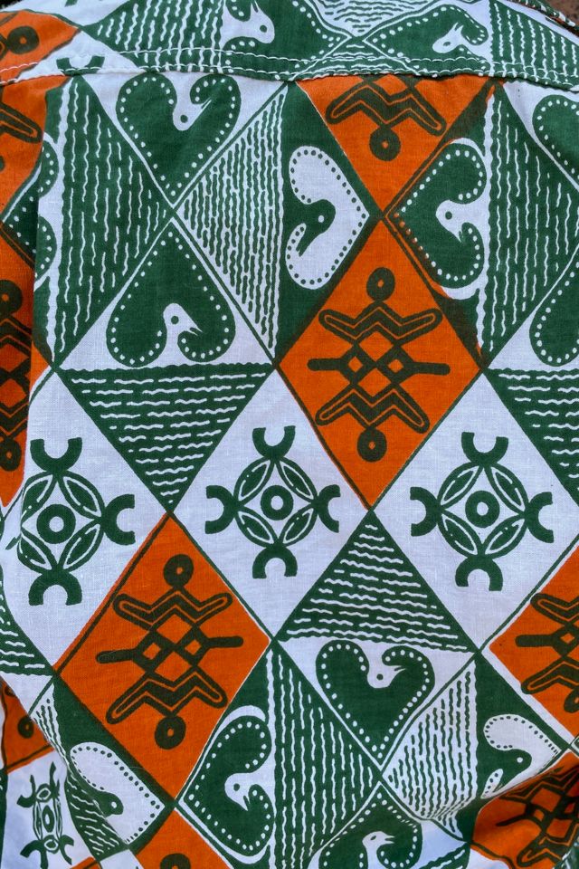Vintage 1970's Tribal Print Shirt Selected by FernMercantile #3