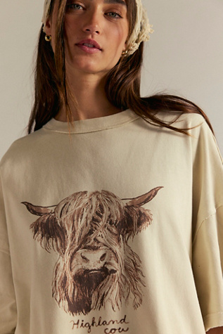 Женская футболка We The Free Farm Friends, цвет: Highland Cow — фото 4