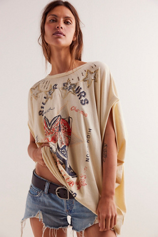 We The Free At The Rodeo Tee at Free People in Pistachio Combo, Size: Medium