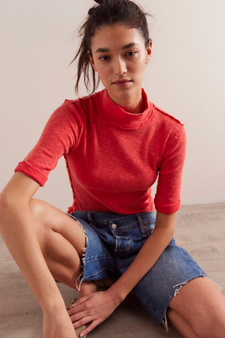 We The Free For The Boys Turtleneck Top at Free People in Poppy Red, Size: XS