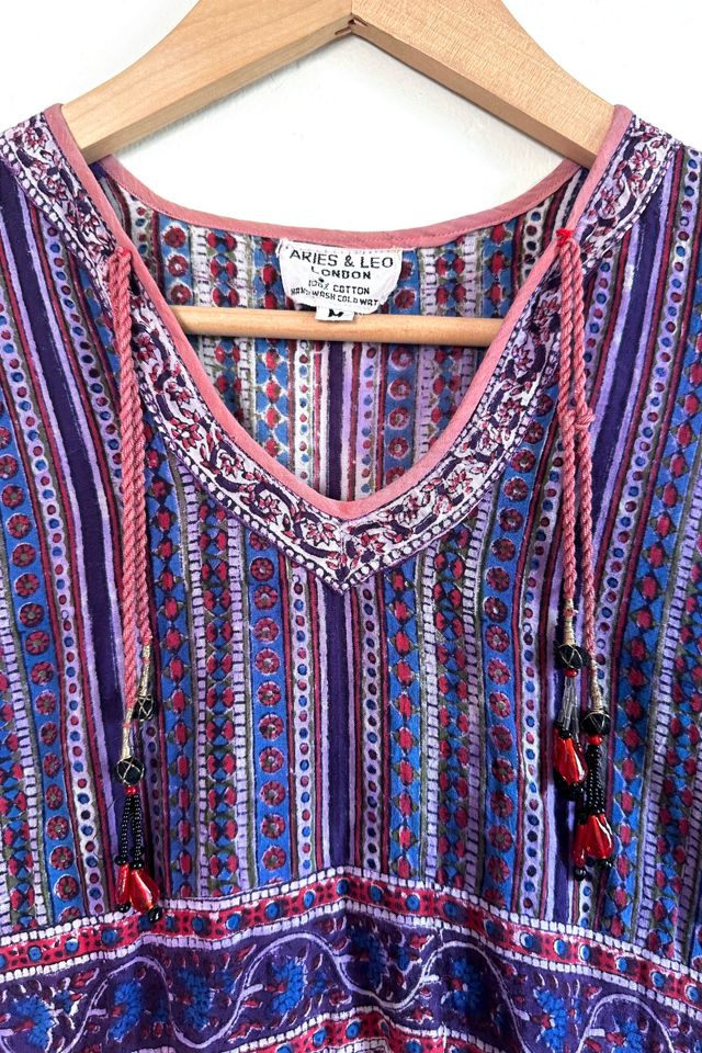 Vintage 1970s Indian Dyed Cotton Dress Selected by Grievous Angel Vintage #3